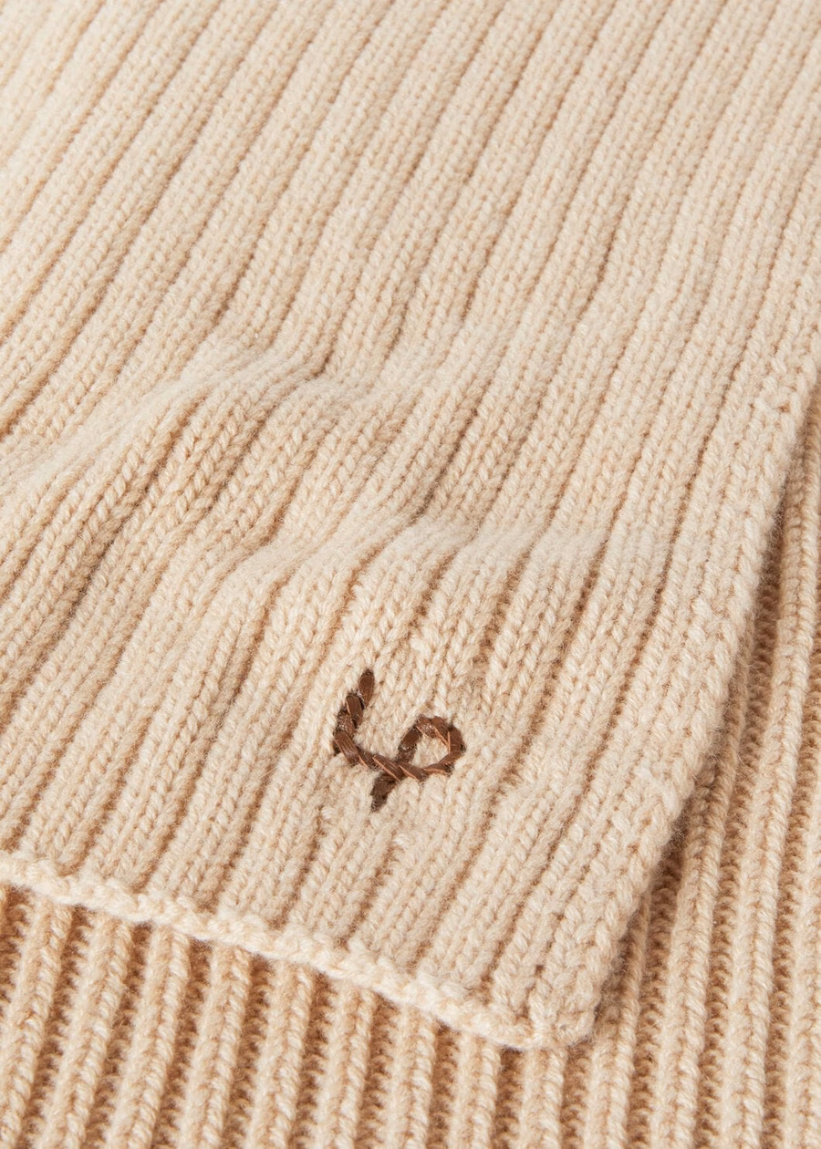 Rib Stitch LP Scarf Cashmere Biscuit Melange