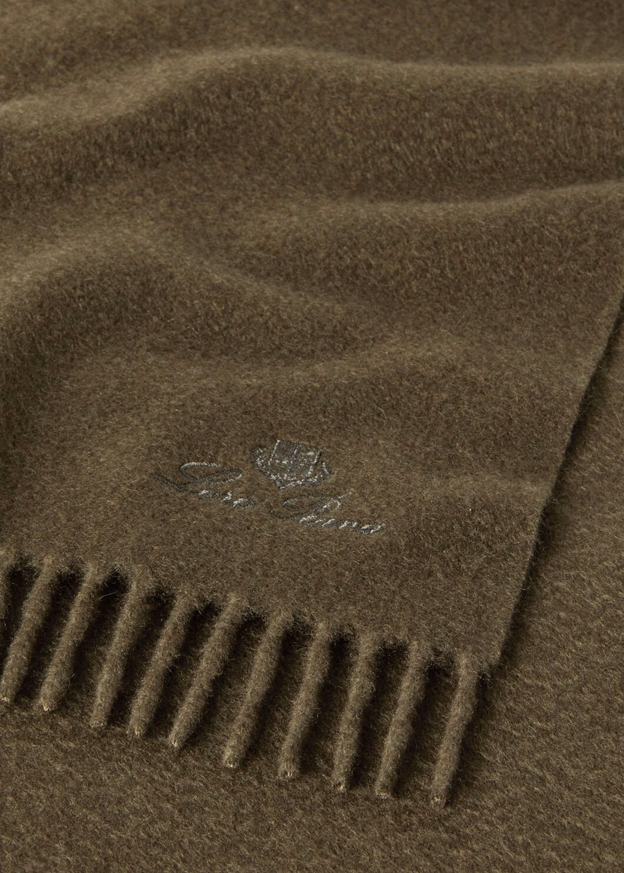 Piccola Unita Cashmere Scarf Charcoal Green