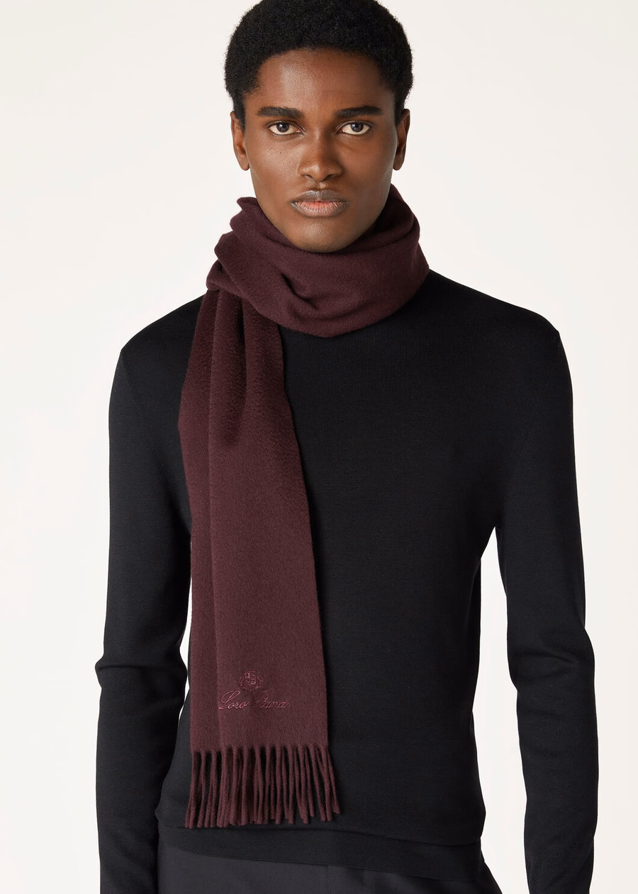 Grande Unita Cashmere Deep Burgundy Scarf