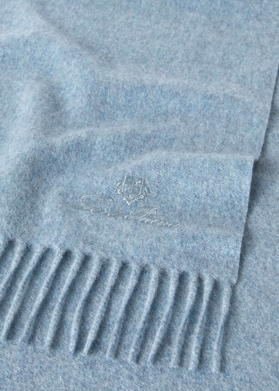 Grande Unita Cashmere Stardust Blue Melange Scarf