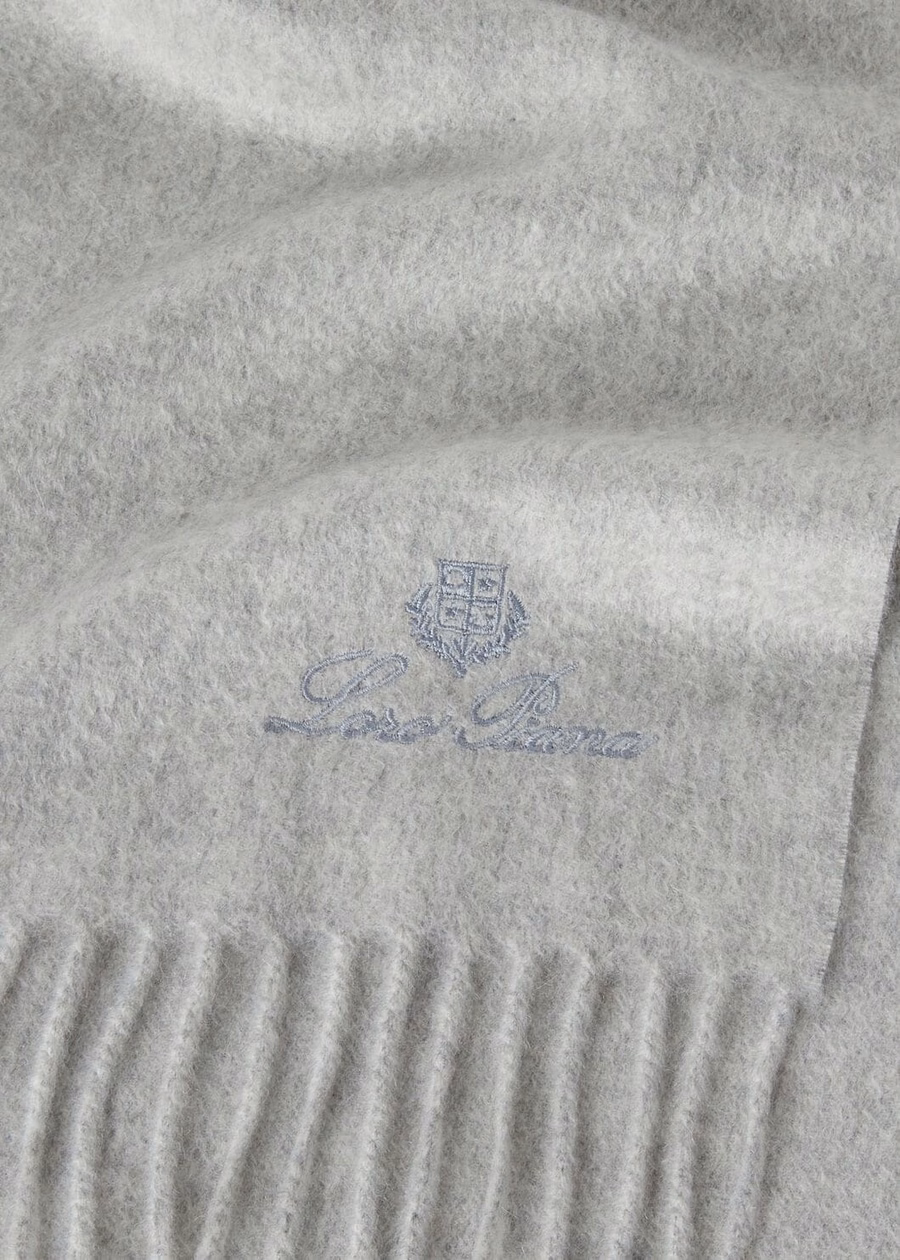 Grande Unita Cashmere Silver Marble Melange Scarf