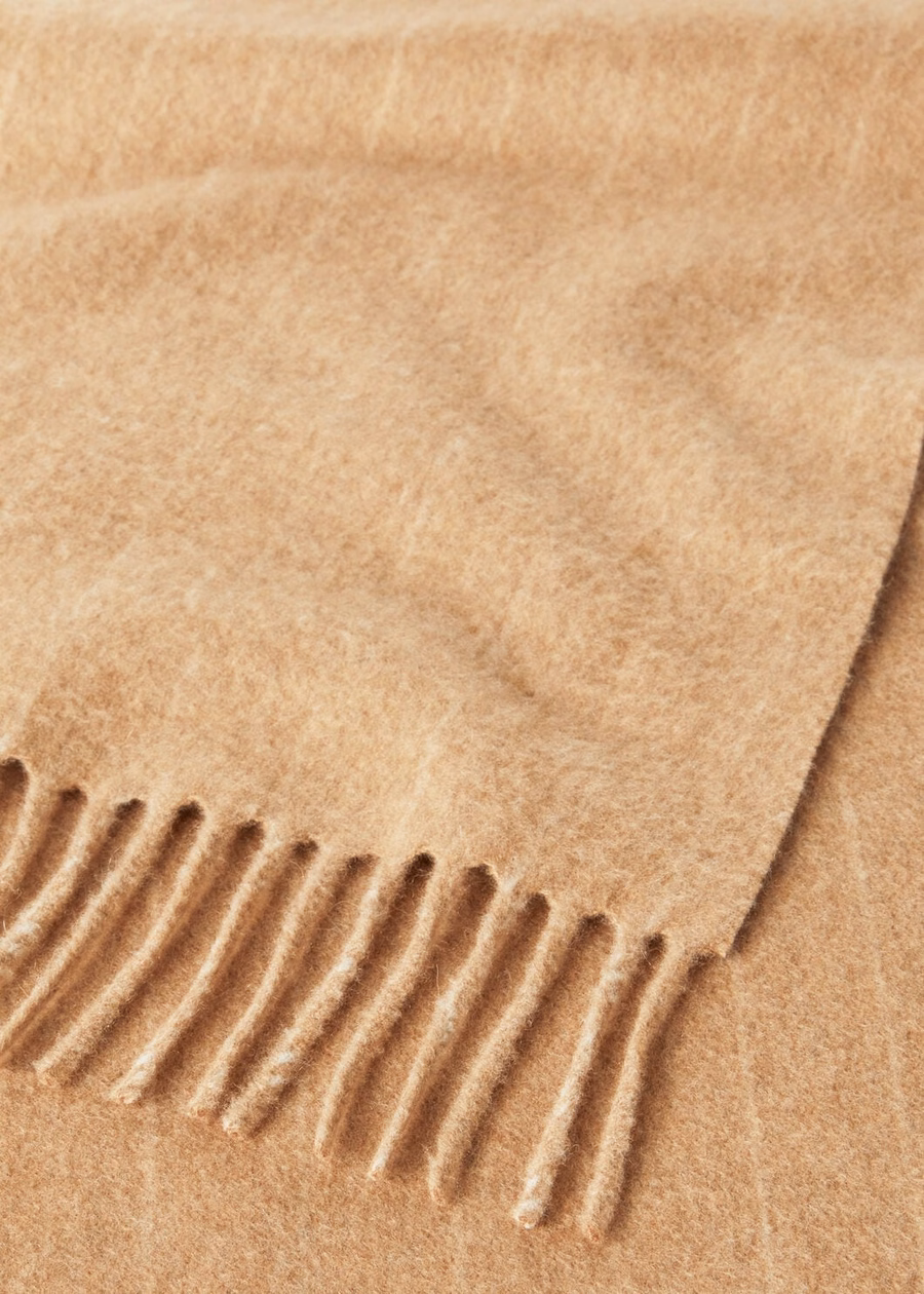 Grande Gias Scarf Cashmere Virgin Wool Warm Sand Melange/Light Angora