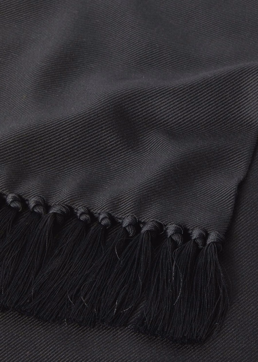 Black Silk Unita Scarf
