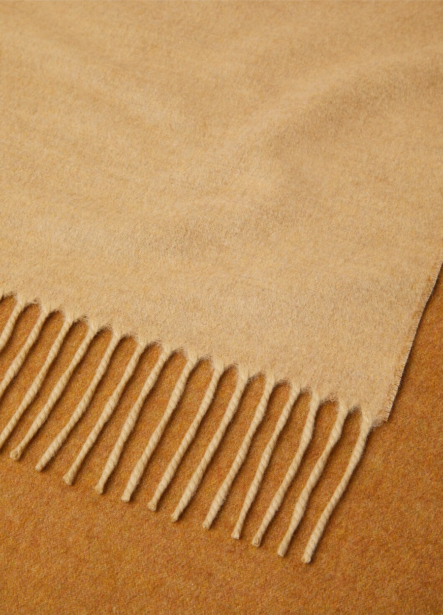 Baby Cashmere Prairie Sand Melange/Breen Camel Melange Two-Tone Scarf