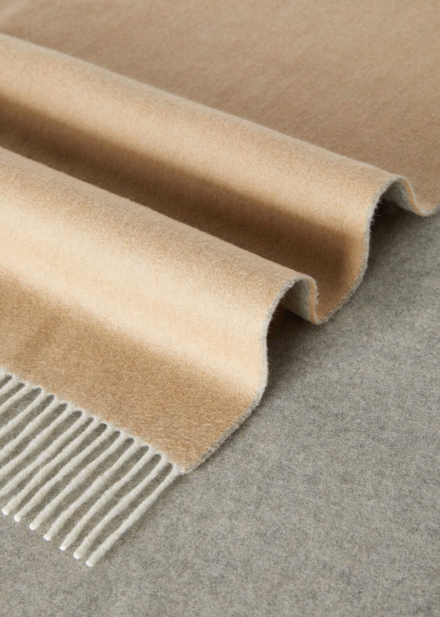 Two-tone Scarf Baby Cashmere Camel/Flannel Melange