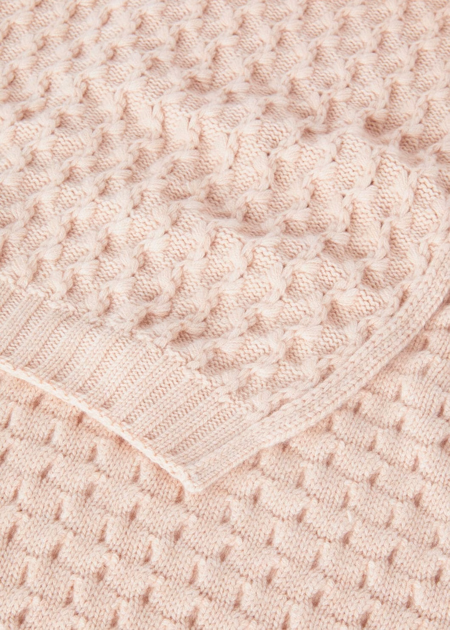 Vallé Baby Cashmere Blushing Beige Melange Scarf