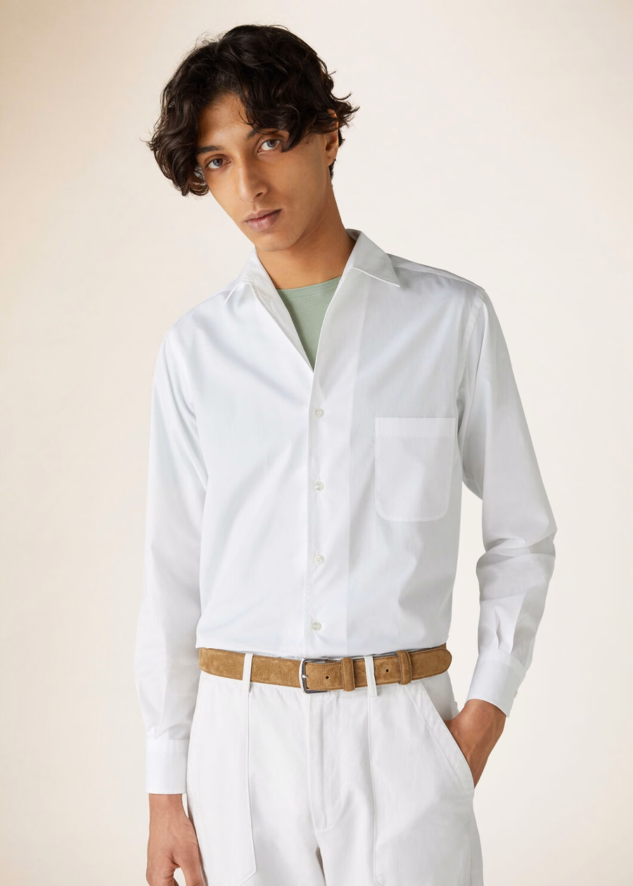 Andre Cotton Shirt Optical White
