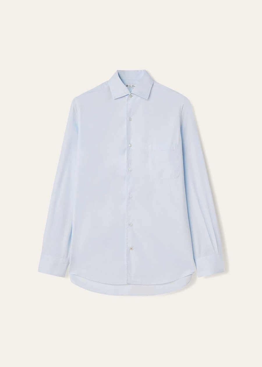 Andre Cotton Shirt Azure