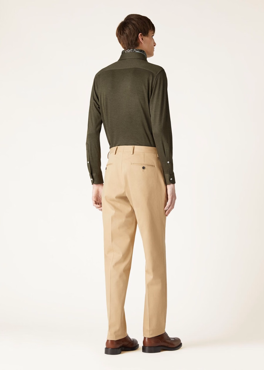 Andrew Shirt Silk Cashmere Pine Grove