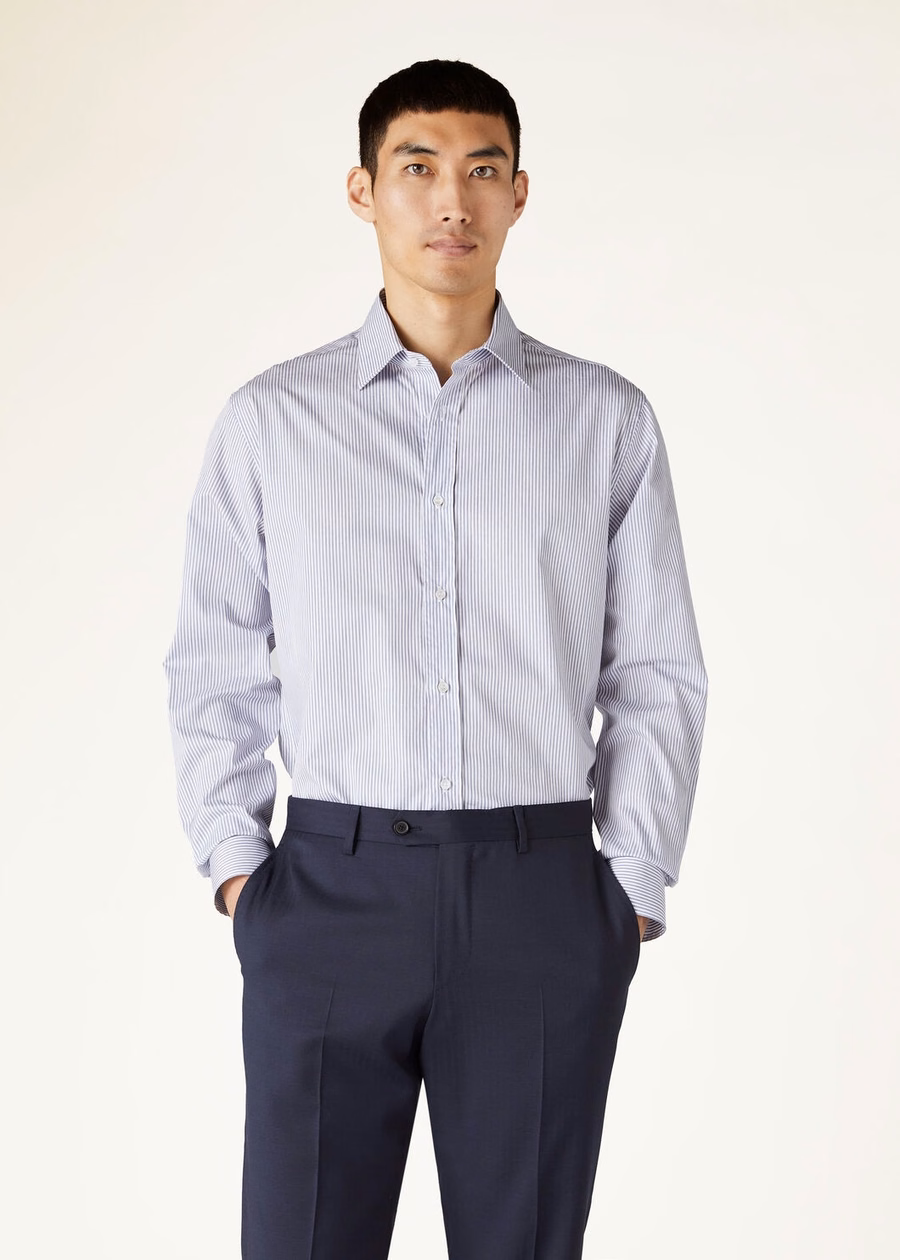 International Cotton Dark Ocean Road Shirt