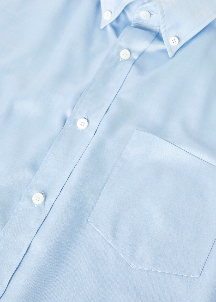 Elia Shirt Blue Silk Sheet