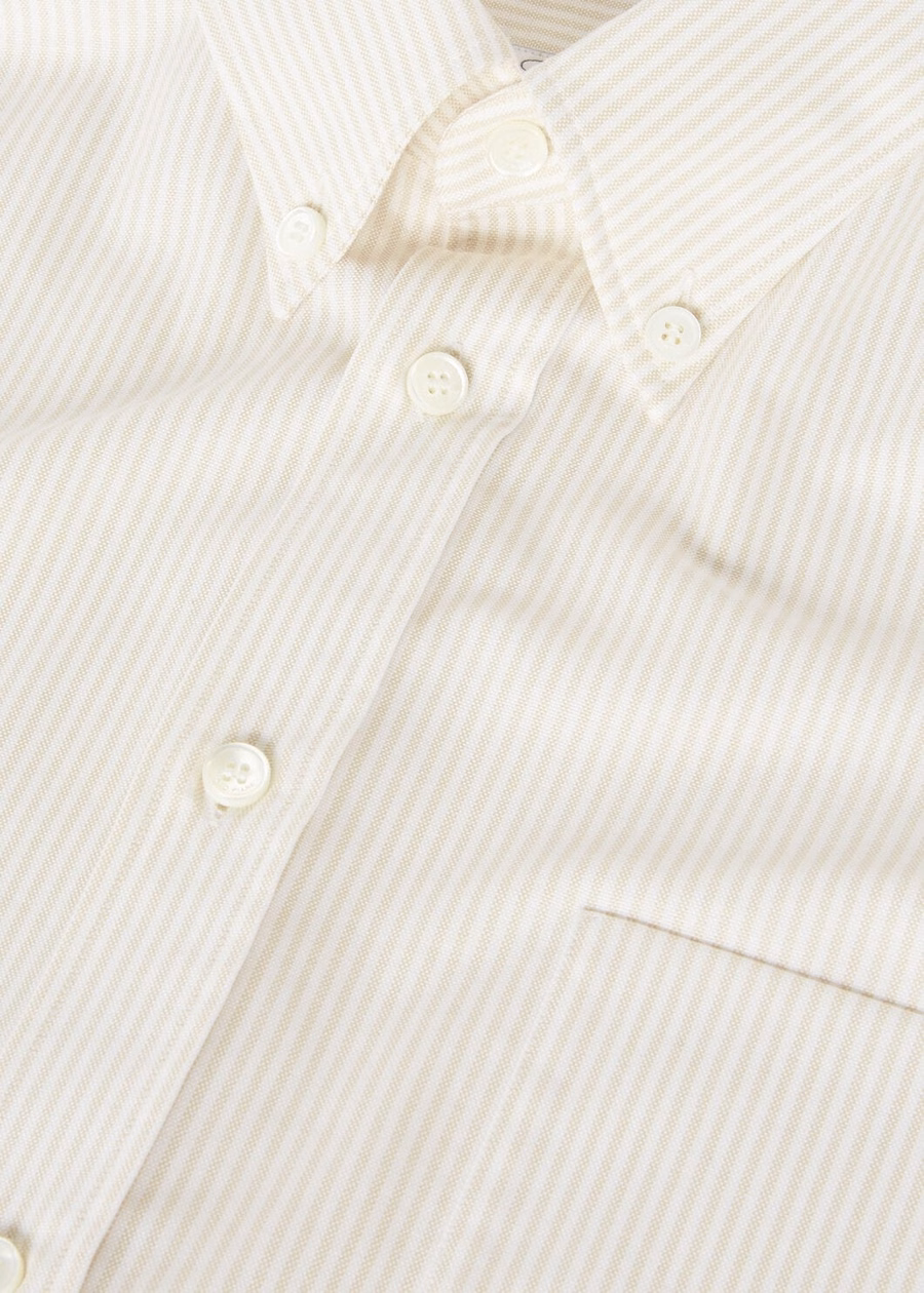 Elia Shirt Cotton Stripes Beige