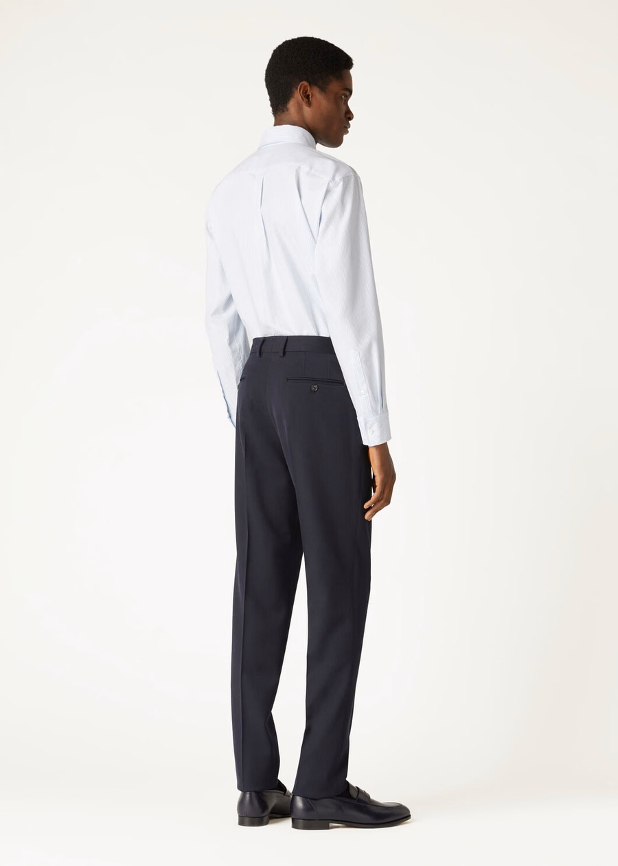 Elia Cotton Shirt White/Sky Stripes