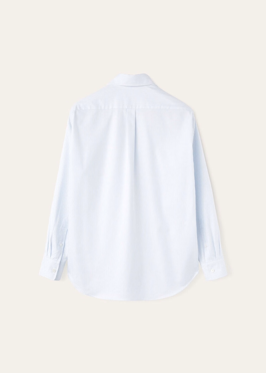 Elia Cotton Shirt White/Sky Stripes