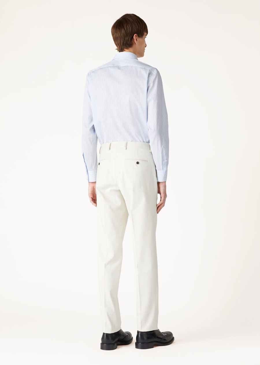 Filippo Cotton Shirt Celestial Sky Stripes