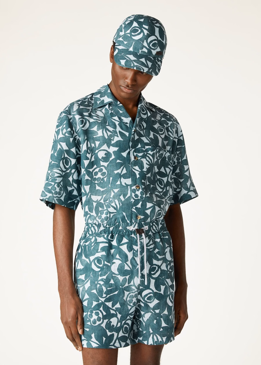 Federico Shirt In Spirulina Green/Tranquil Tide