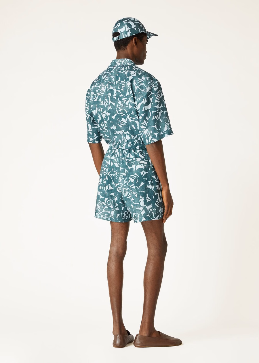 Federico Shirt In Spirulina Green/Tranquil Tide