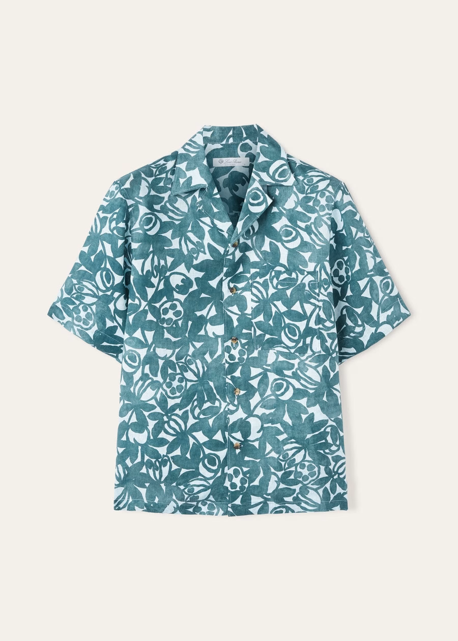 Federico Shirt In Spirulina Green/Tranquil Tide