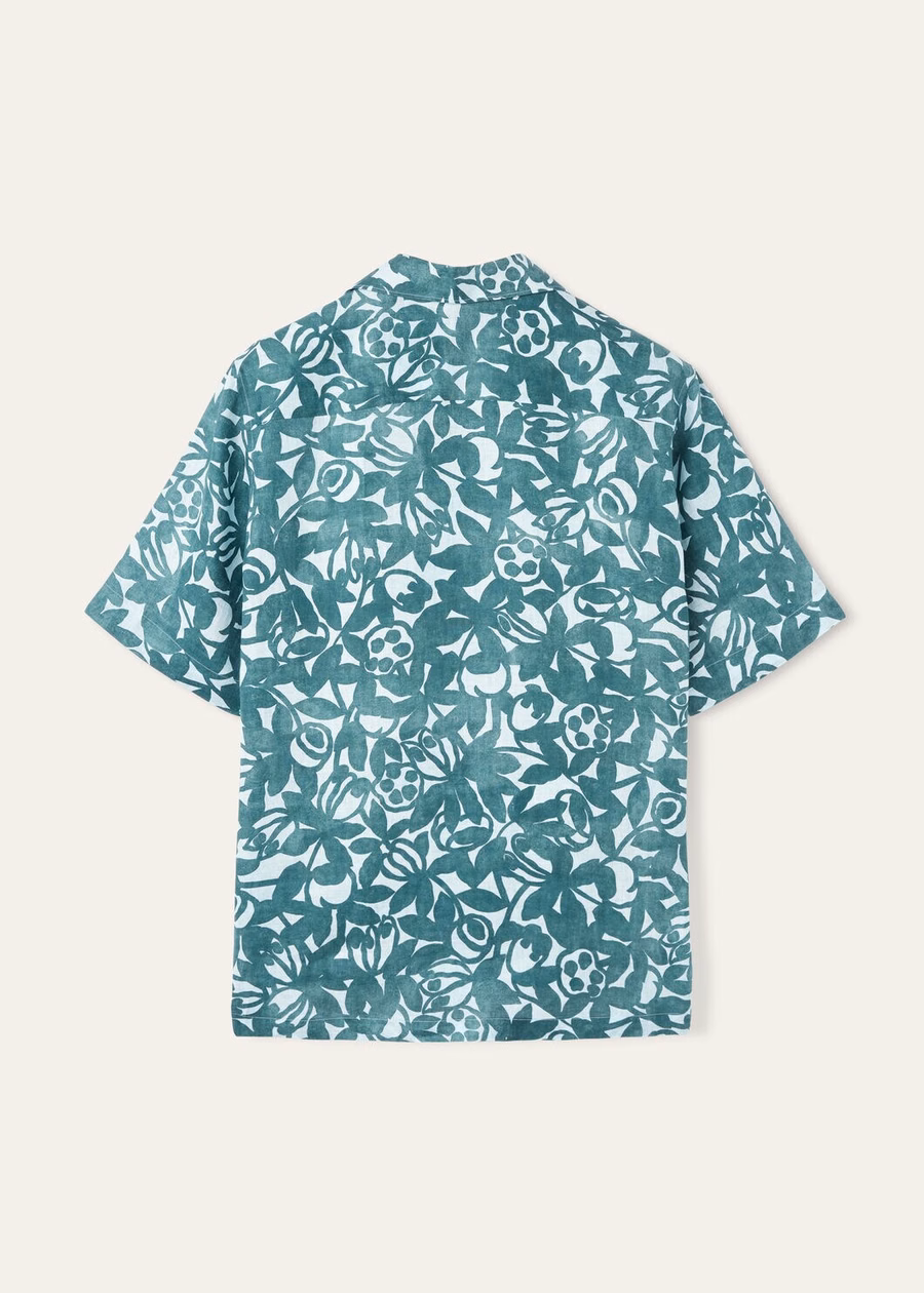 Federico Shirt In Spirulina Green/Tranquil Tide