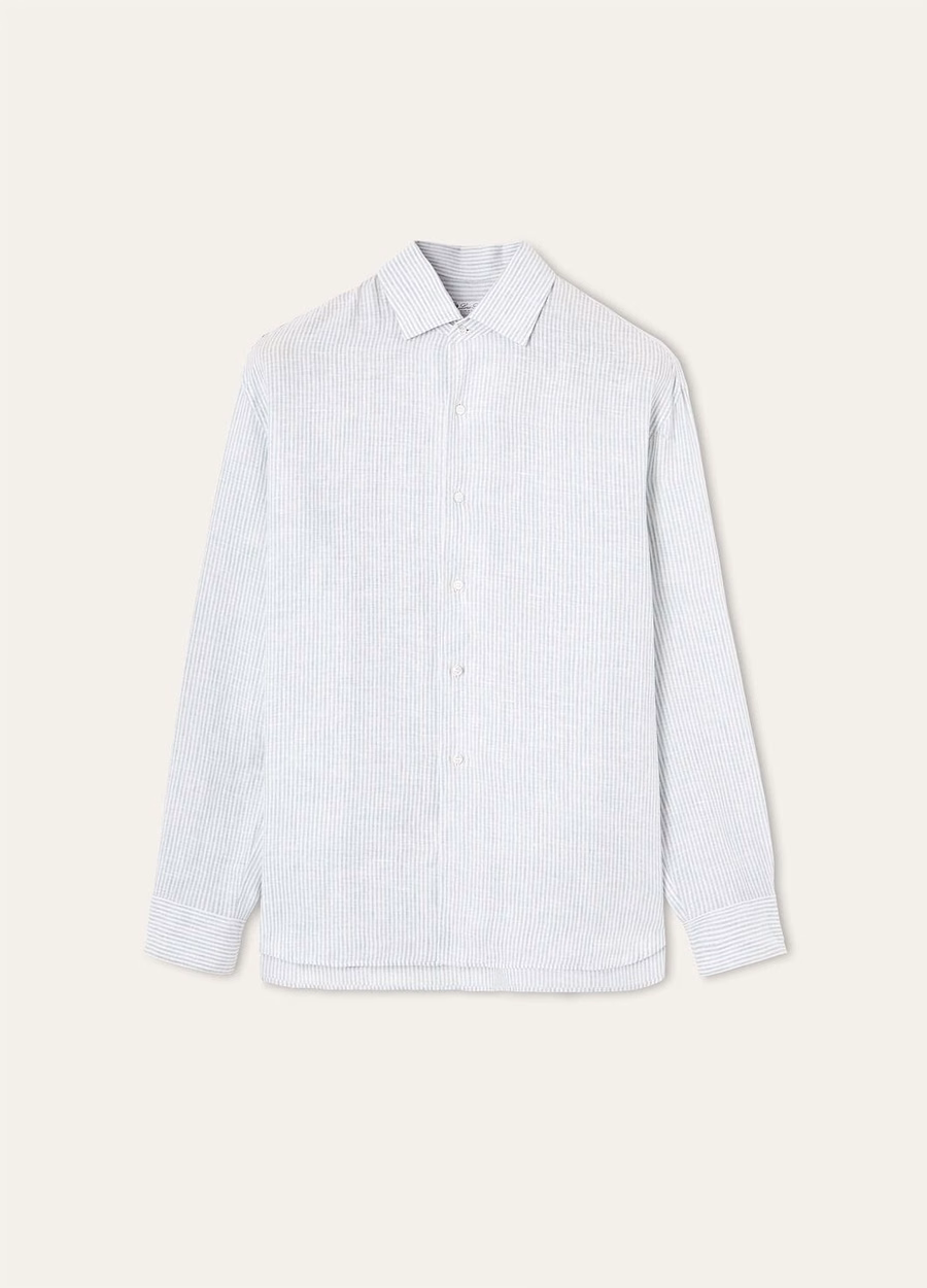 Raffaele Shirt In Pastel Musk Stripes