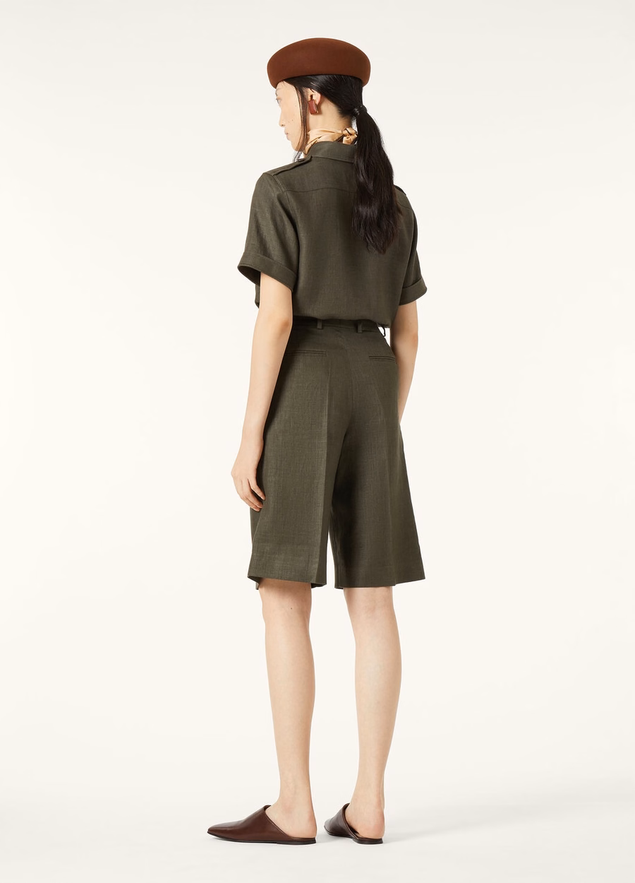 Annalisa Shirt In Virgin Wool Pine Black