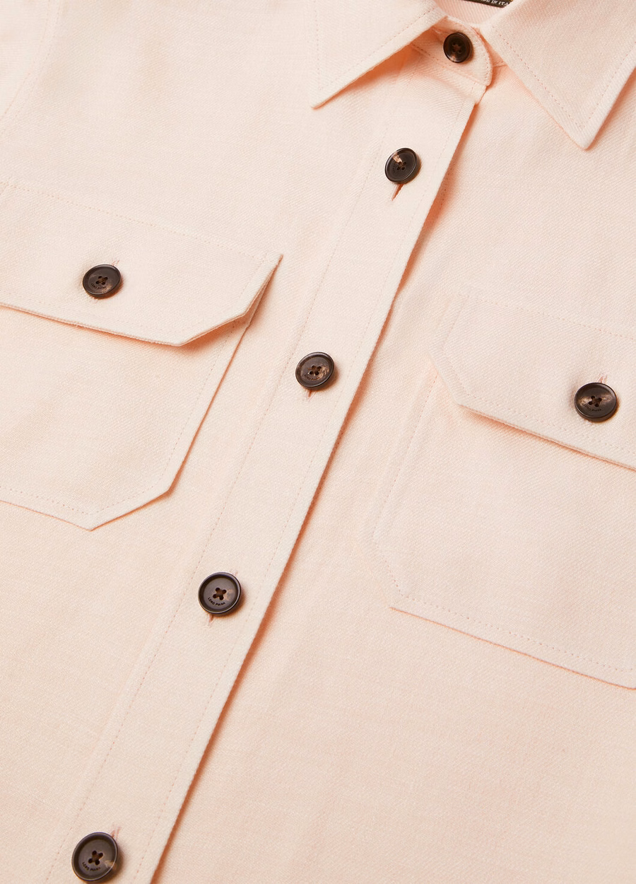 Annalisa Shirt In Fluffy Virgin Wool Pink