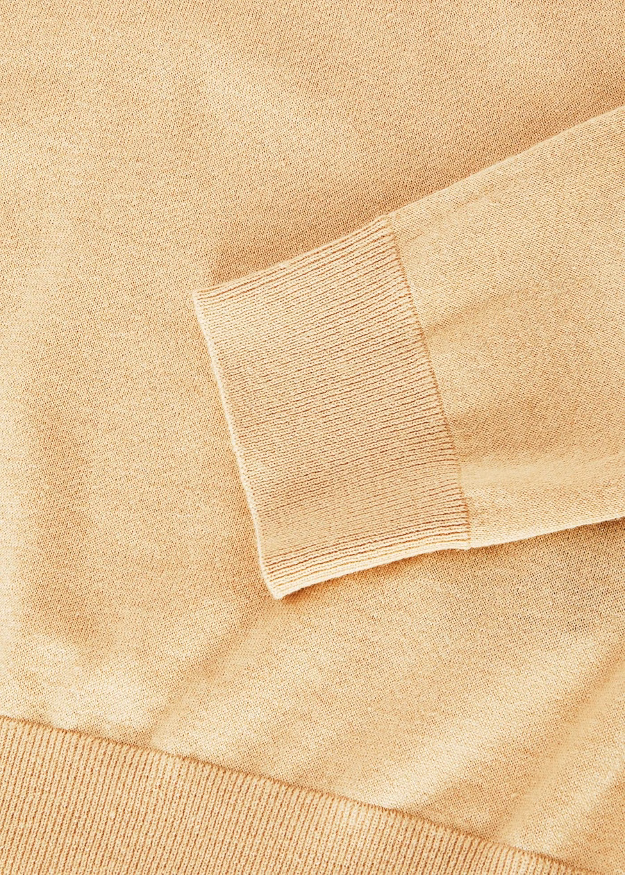 Vicuña with V-neck Natural lightweight Vicuña