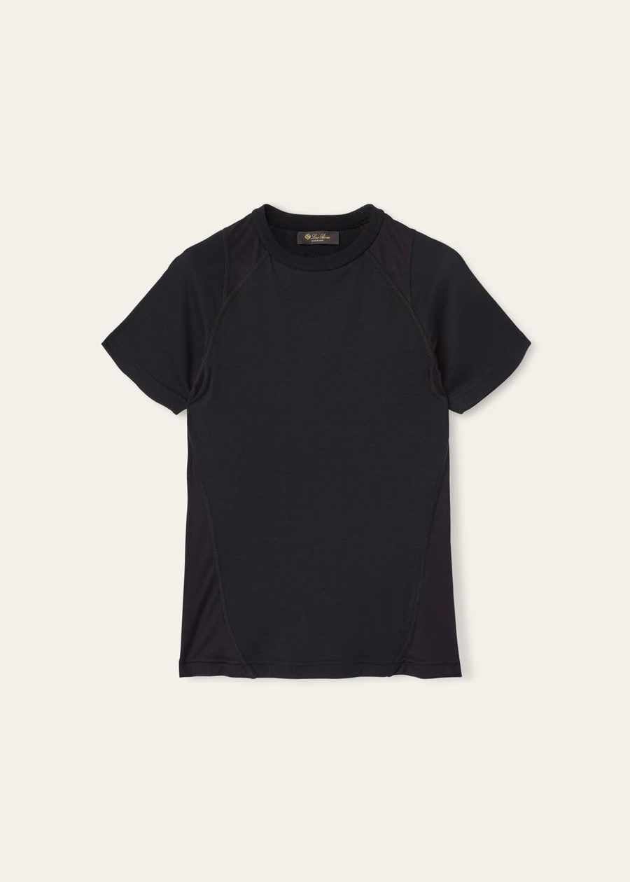Supramonte Cotton Microfiber T-Shirt Black
