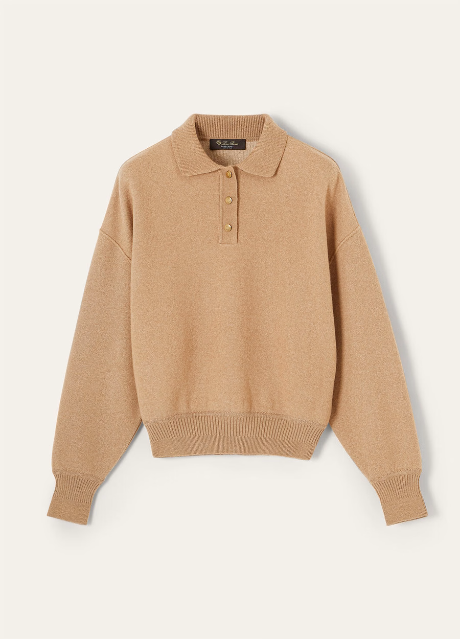 Roccapietra Polo Sweatshirt Camel Light Tan
