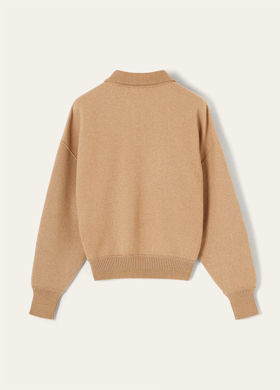 Roccapietra Polo Sweatshirt Camel Light Tan