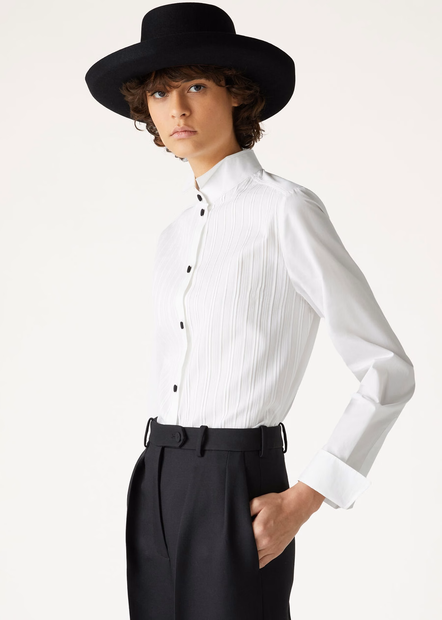 Hadiya Cotton Shirt White