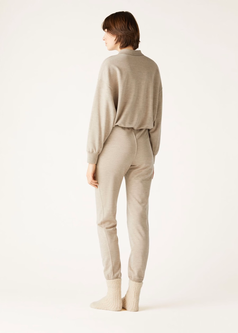 Cocooning Cashmere Polo Sweatshirt DEMY BROWN NAT