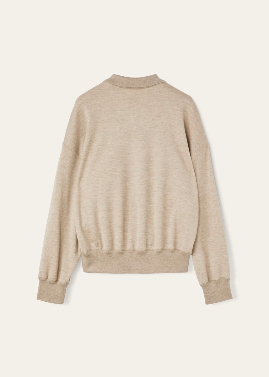 Cocooning Cashmere Polo Sweatshirt DEMY BROWN NAT