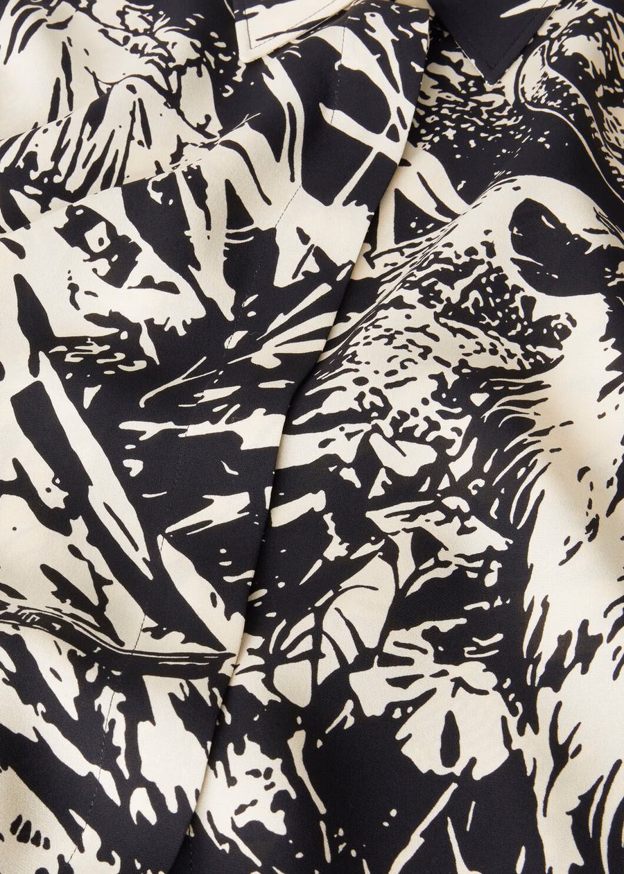 Elisabette Silk Shirt Black/Nougat