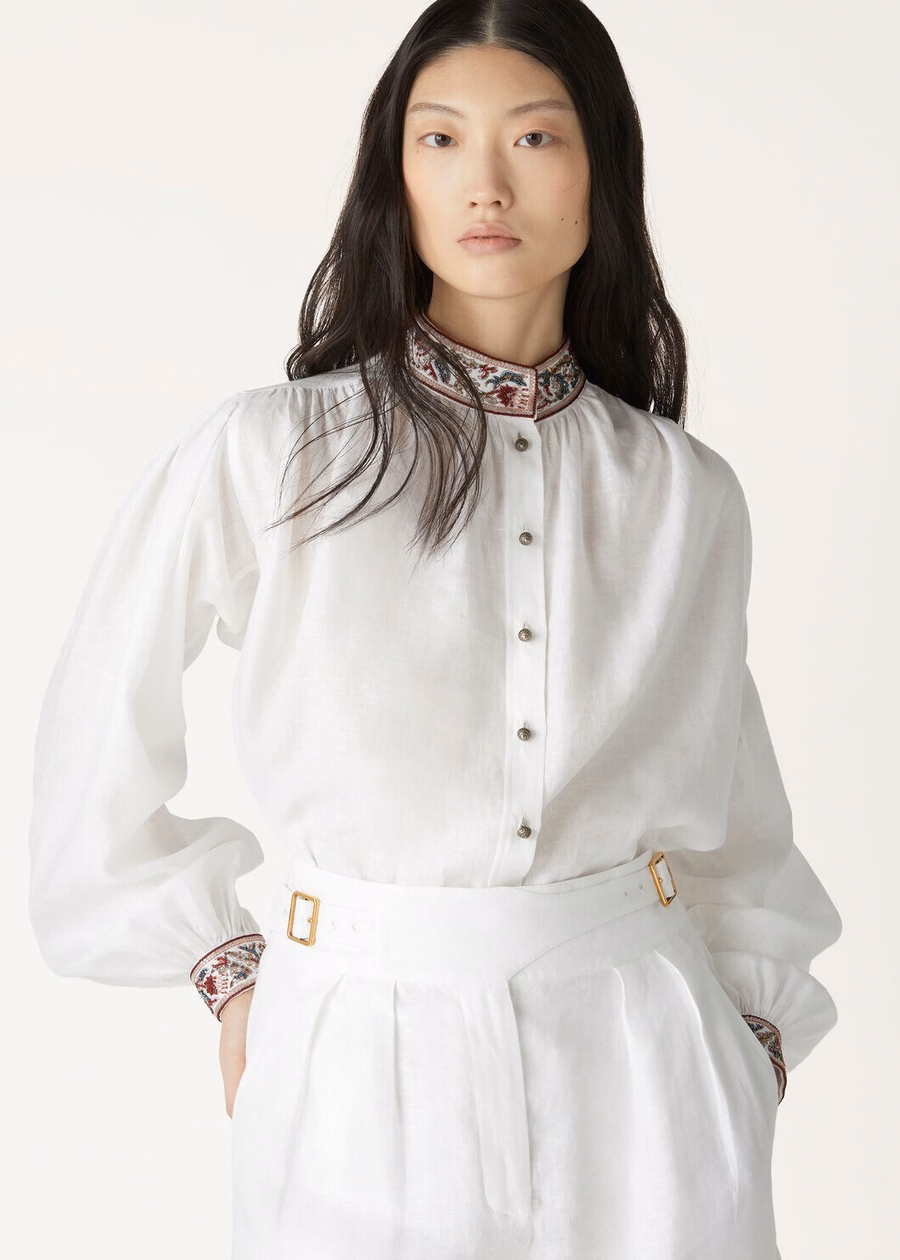 Flores Shirt In Optical White