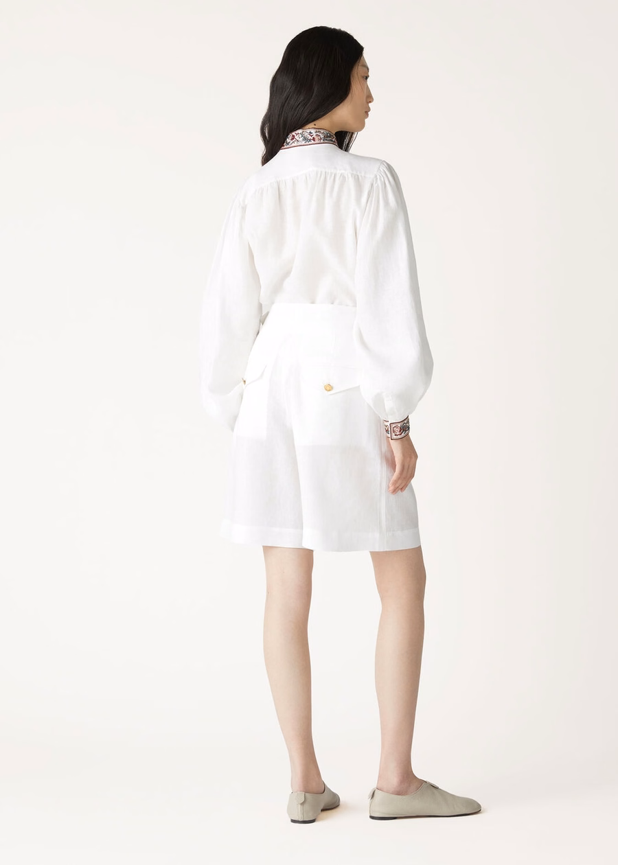 Flores Shirt In Optical White
