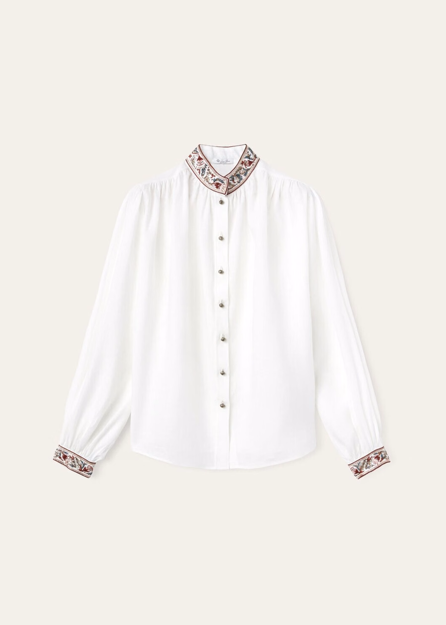 Flores Shirt In Optical White