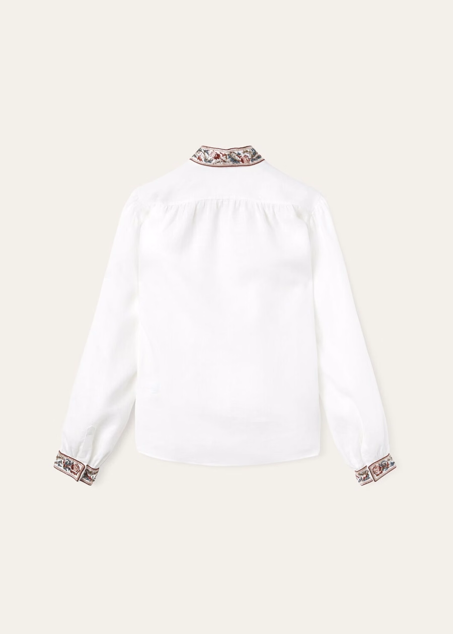 Flores Shirt In Optical White