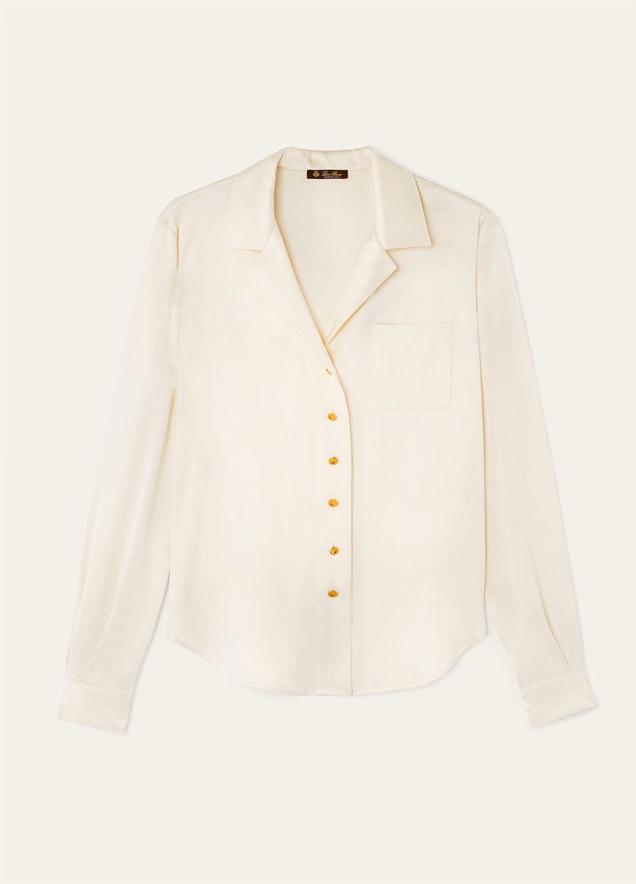 Ketty Silk Oatmeal Cream Shirt