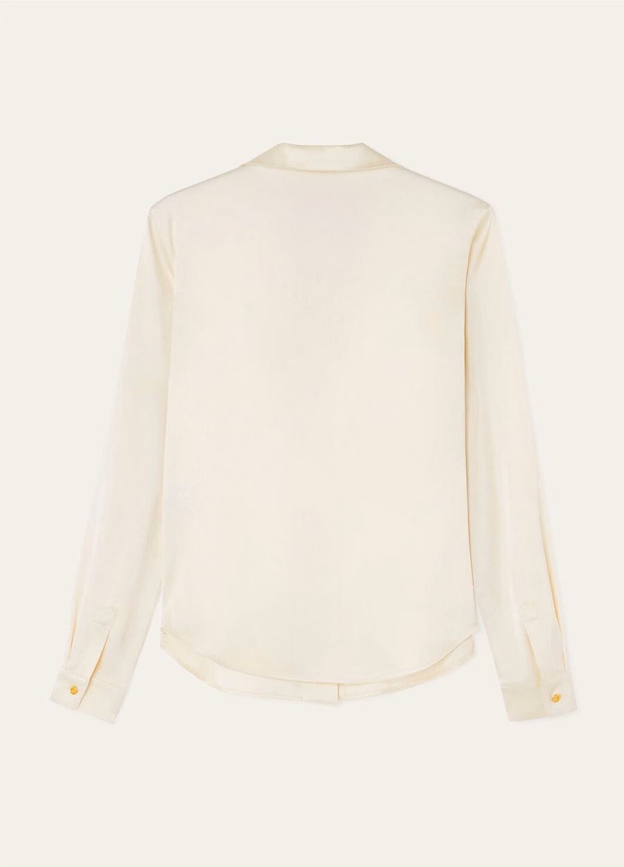Ketty Silk Oatmeal Cream Shirt
