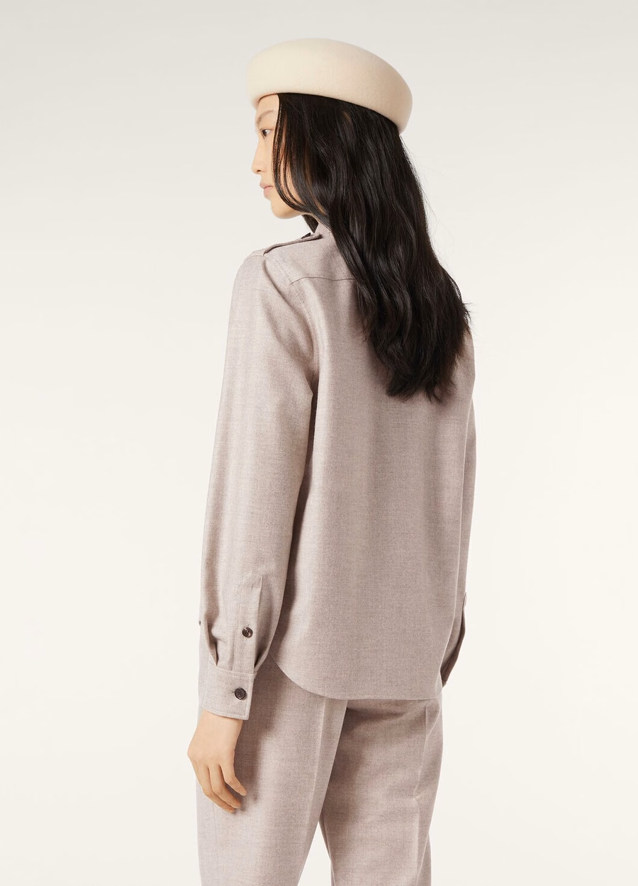 Anya Cashmere Virgin Wool Shirt Misty Grey