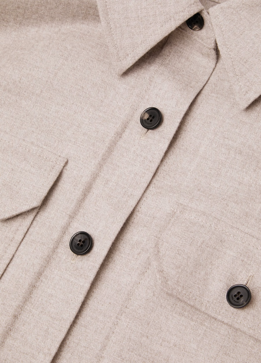 Anya Cashmere Virgin Wool Shirt Misty Grey