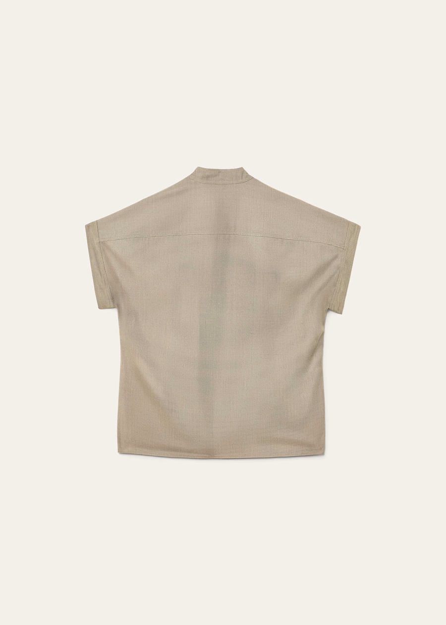 Elodie Shirt Silk Virgin Wool Anise