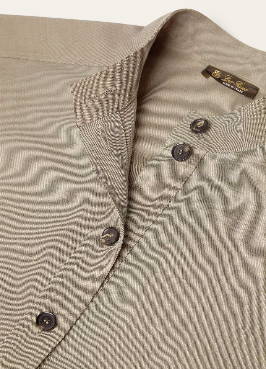 Elodie Shirt Silk Virgin Wool Anise