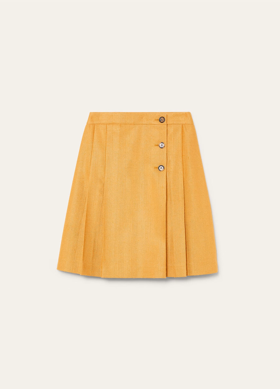 Aida Skirt Silk Saffron Tea