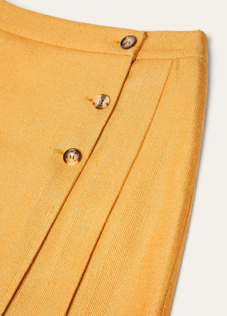 Aida Skirt Silk Saffron Tea