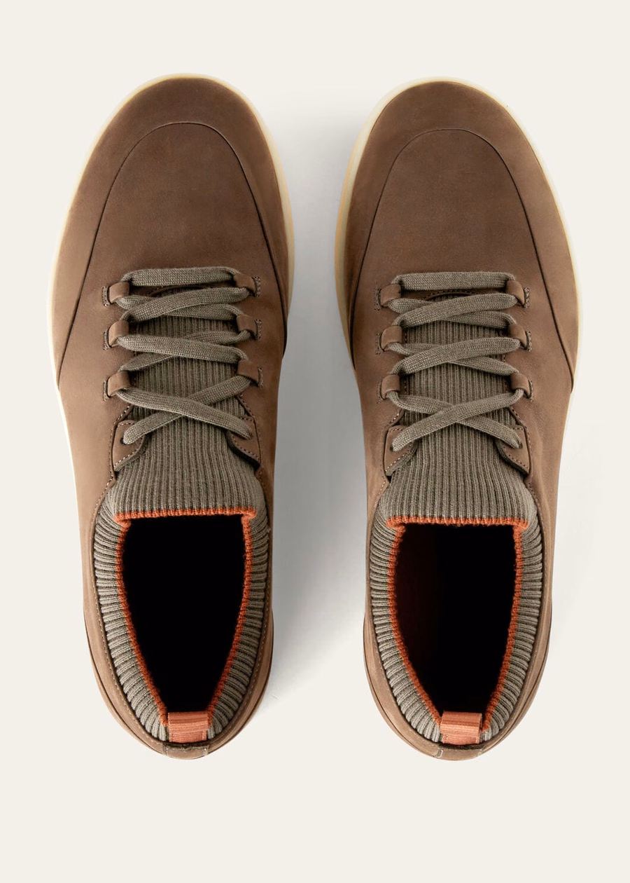 Soho Walk sneakers in warm grey calfskin