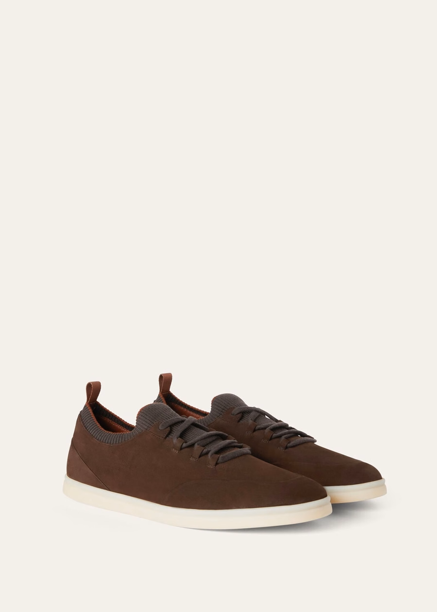Soho Walk calfskin sneakers, chocolate