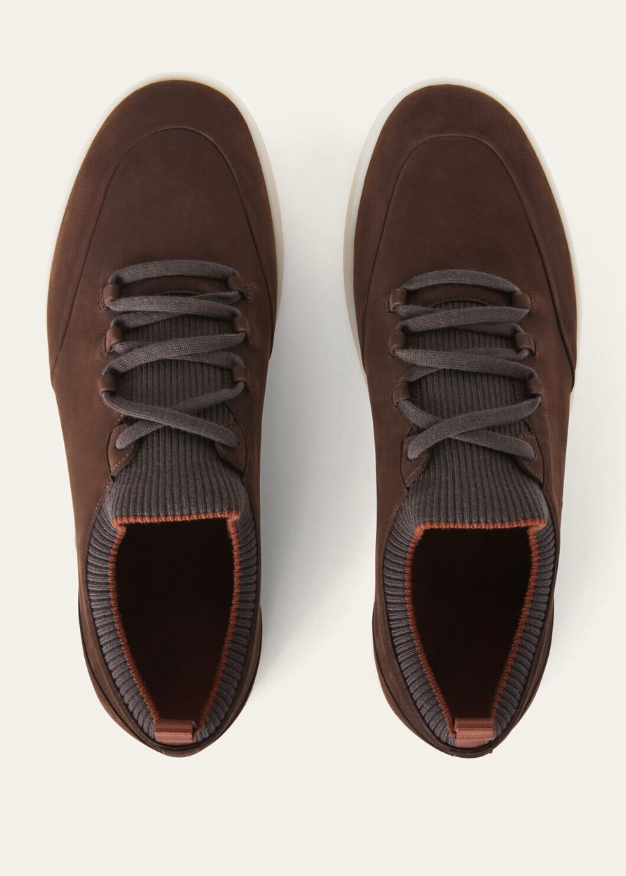 Soho Walk calfskin sneakers, chocolate