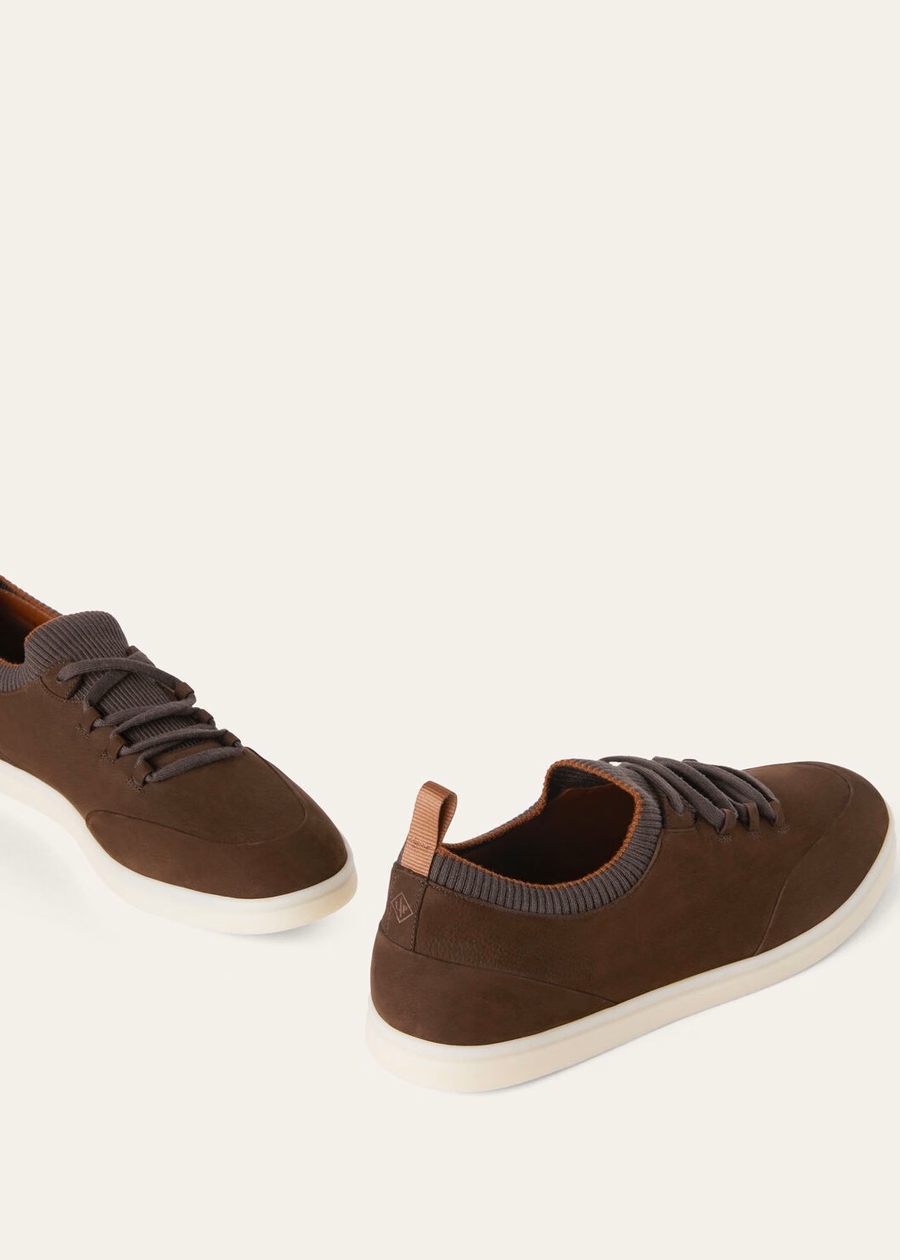 Soho Walk calfskin sneakers, chocolate